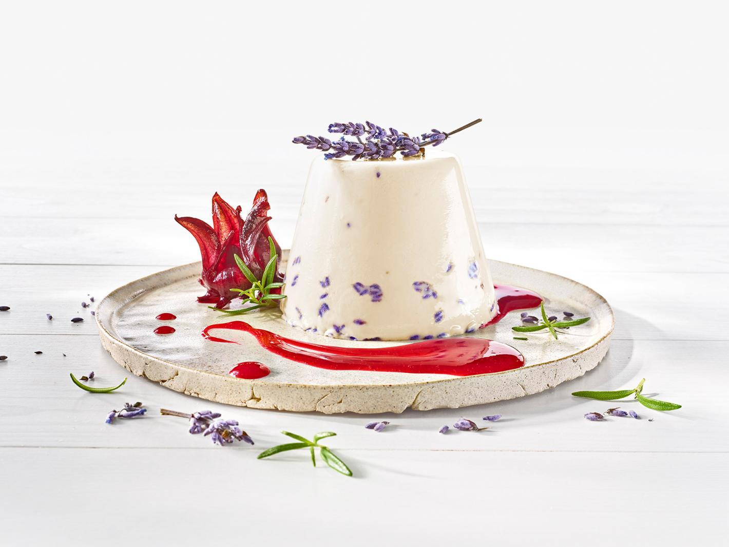 Rozemarijn-lavendel Panna Cotta