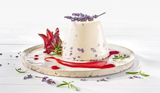 Rozemarijn-lavendel Panna Cotta